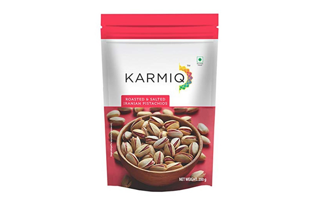 Karmiq Roasted & Salted Iranian Pistachios   Pack  200 grams